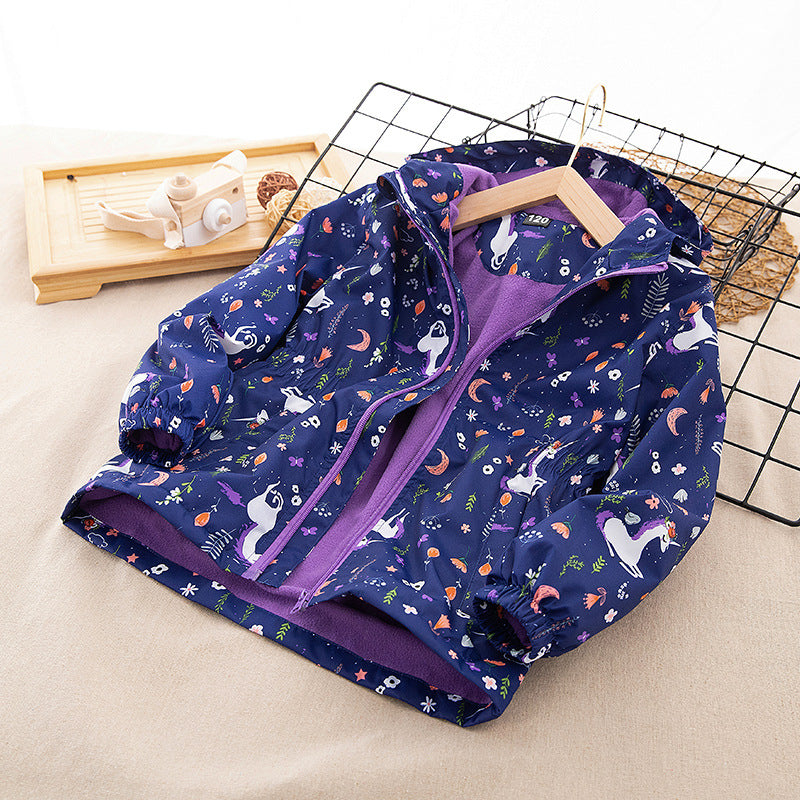 Mid-length Windbreaker Thickened Warmth Jacket Children's Style Jacket - Tokcobstore