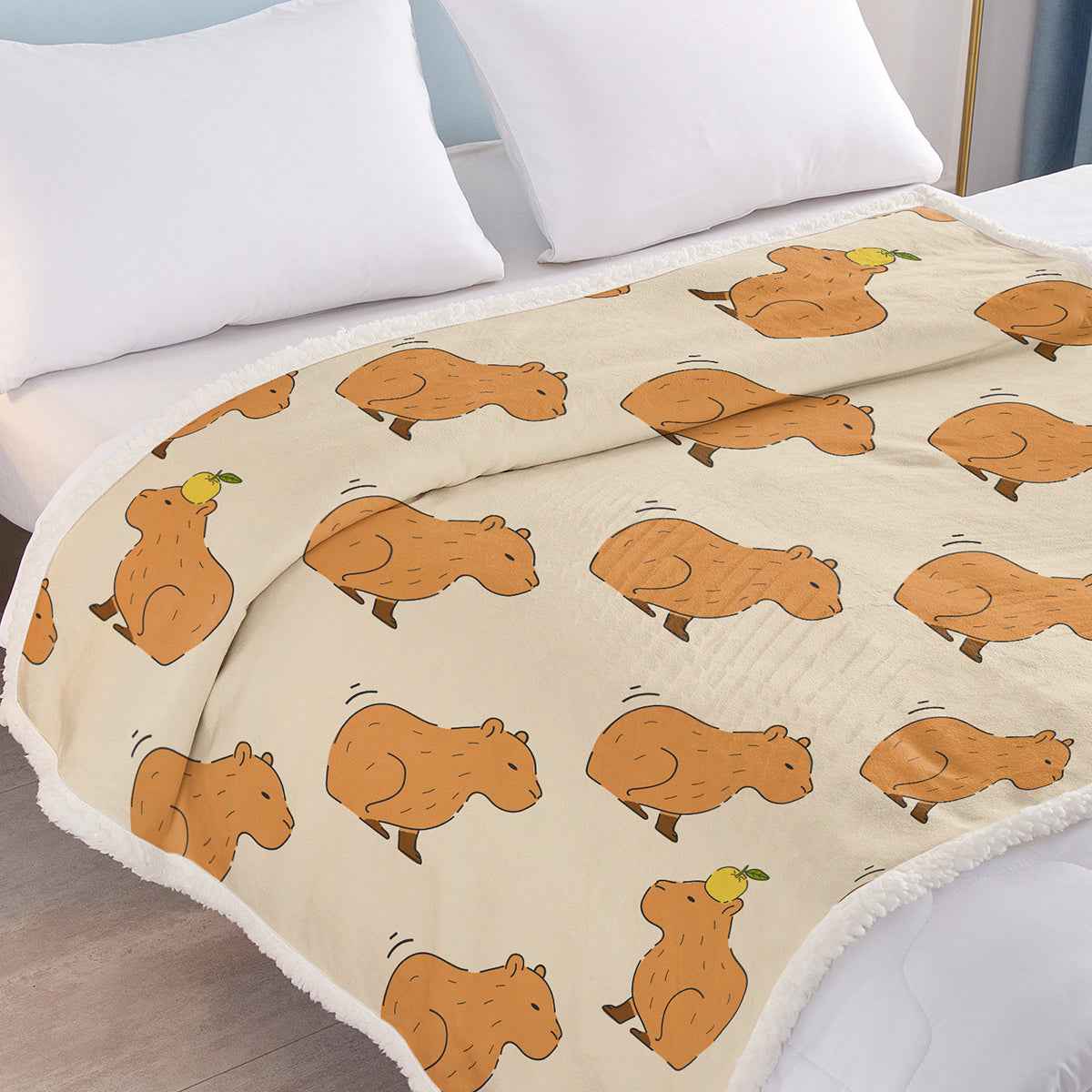Capybaras Blanket Gift For Girls Boys Kids Animals Lovers Soft Blankets Cutes Capybara Cozy Throws, Capybaras Blanket For Couch Sofa Bedroom Camping Travel