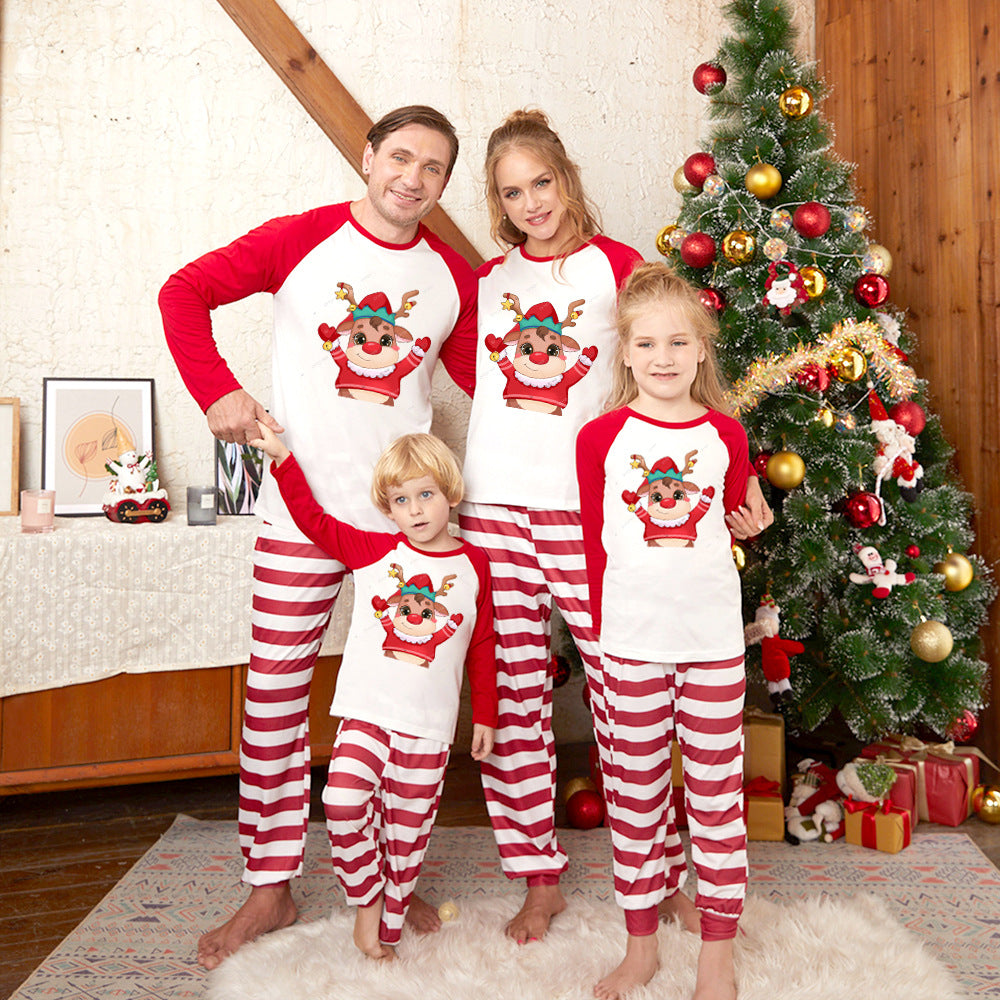 Fashion Simple Christmas Loungewear Pajamas Set