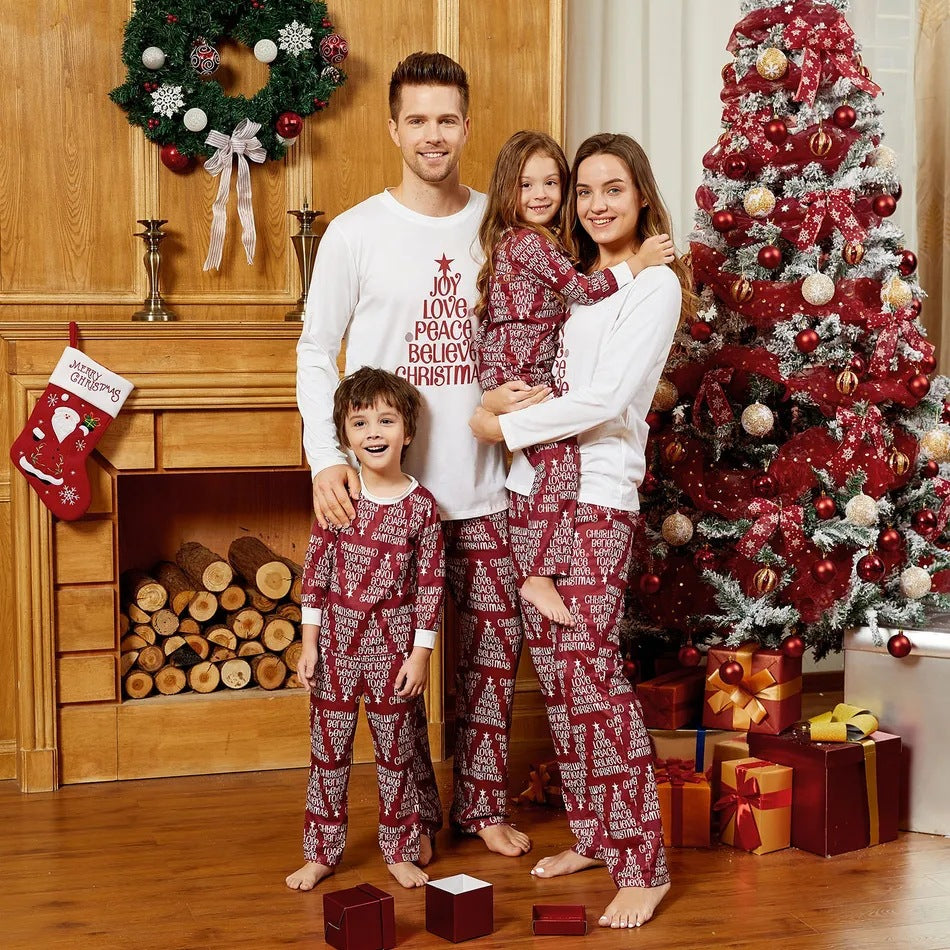 Women's Christmas Parent-child Set Printed Homewear Pajamas Two-piece Set - Tokcobstore