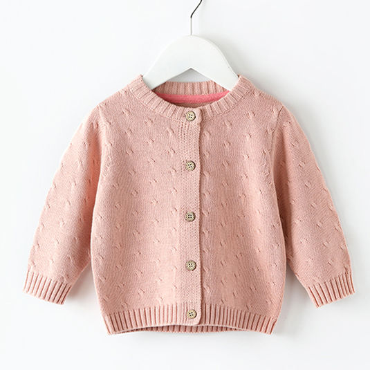 Girl's coat baby's sweater top knitted cardigan