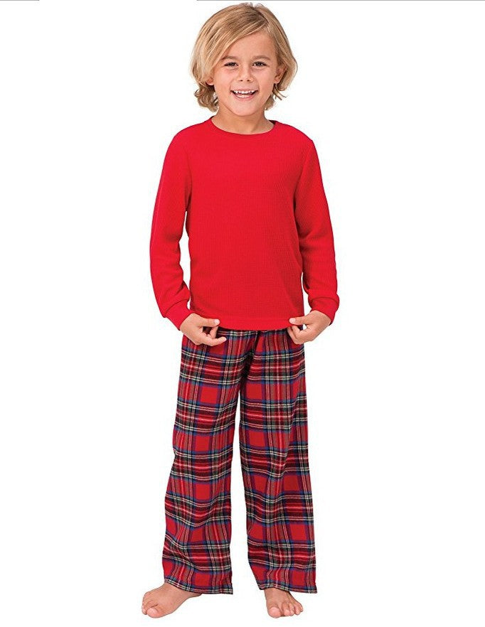 Plaid Cotton Christmas Parent-child Pajamas - Tokcobstore