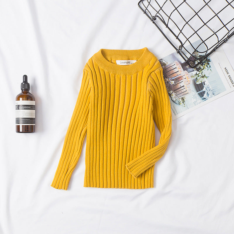 Spring And Autumn Close-fitting Sweater Crew Neck Cotton - Tokcobstore