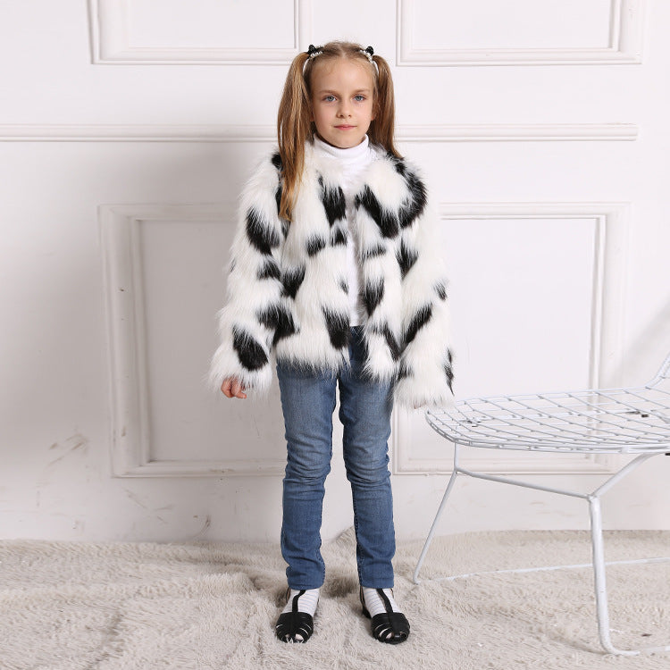 Faux Fur Coat For Girls In Autumn And Winter