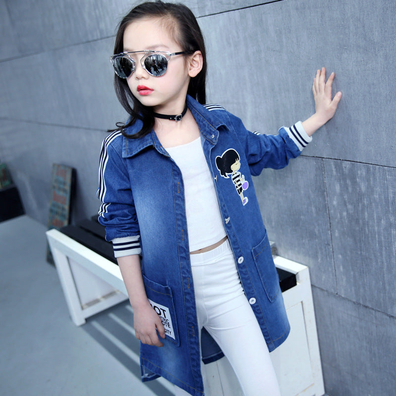 British Children's Jacket Girls Spring And Autumn Big Children - Tokcobstore