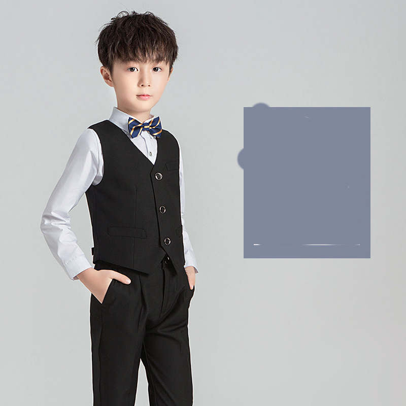 Children's Suit Boys Solid Color Flower Girl Dress  Catwalk Performance Clothing - Tokcobstore