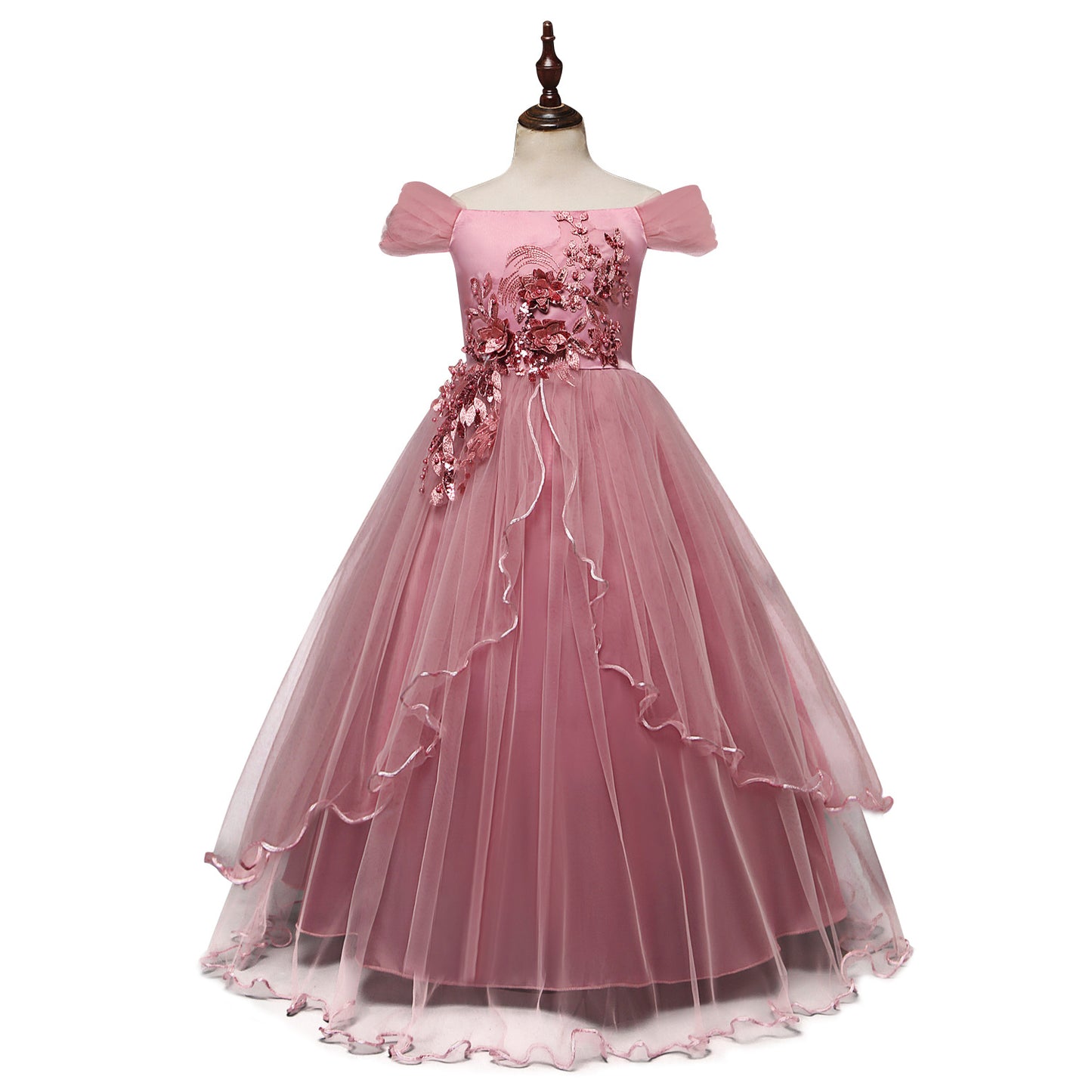 One-shoulder Princess Flower Dress Costume - Tokcobstore