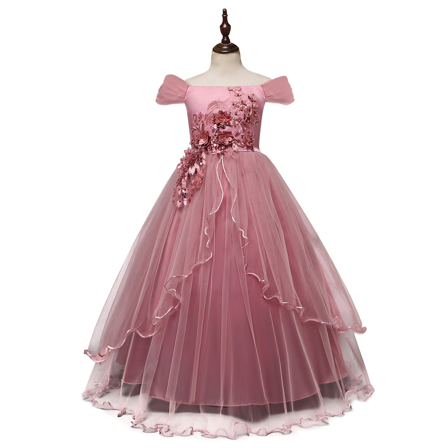 One-shoulder Princess Flower Dress Costume - Tokcobstore