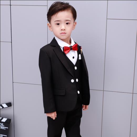 Spring Summer And Autumn New Children's Dress Three-piece Suit