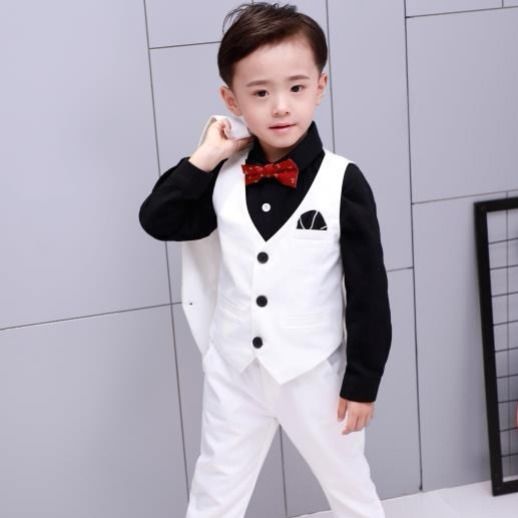 Spring Summer And Autumn New Children's Dress Three-piece Suit