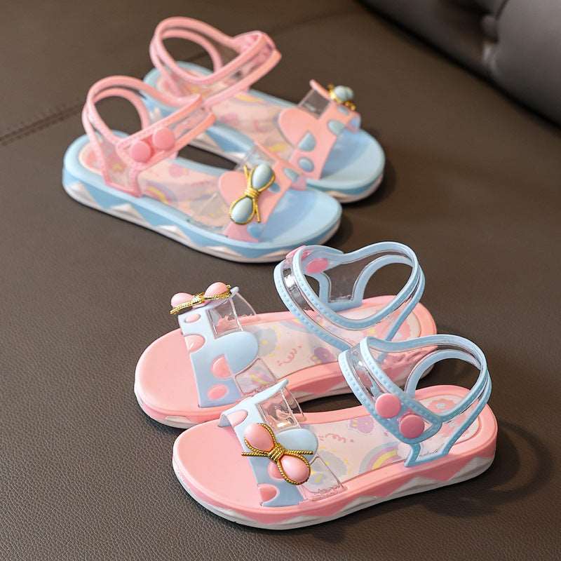 Girls Summer Princess Fashion Sandals Non-Slip Soft Sole