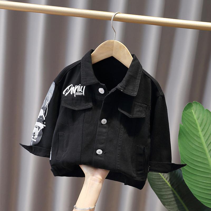 Fried Street Baby Denim Jacket Wearing Trendy Outside