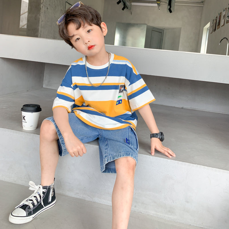 Boys Summer Casual T-Shirt Shorts Set - Tokcobstore