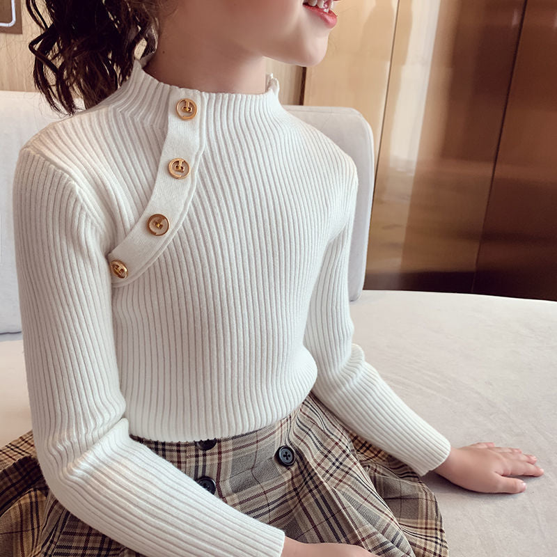 Fashion Children's Simple Solid Color Bottoming Shirt