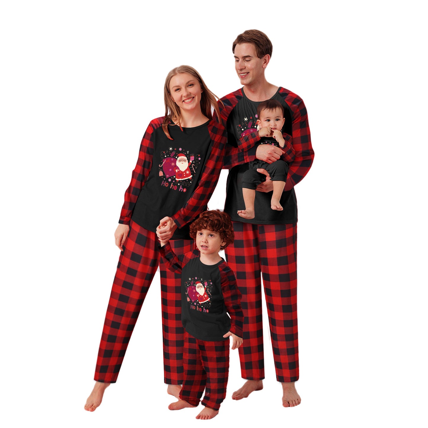 European And American Christmas Parent-child Home Set Pajamas