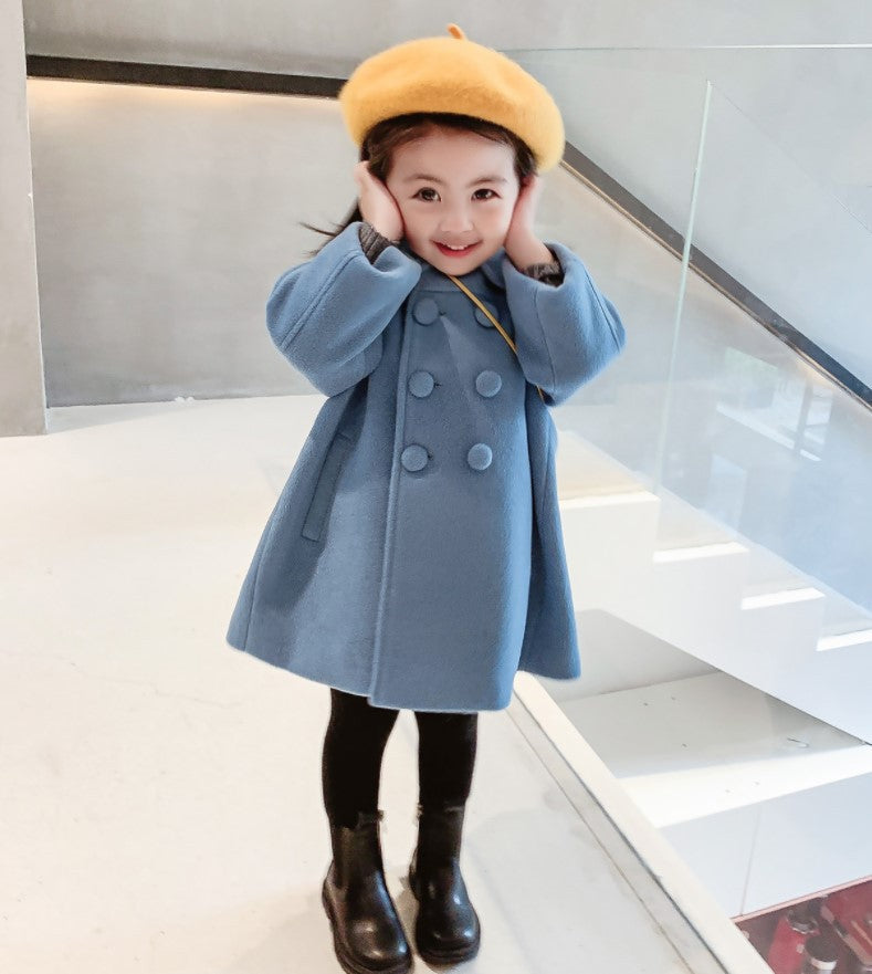 Cotton Padded Double-breasted Woolen Coat - Tokcobstore