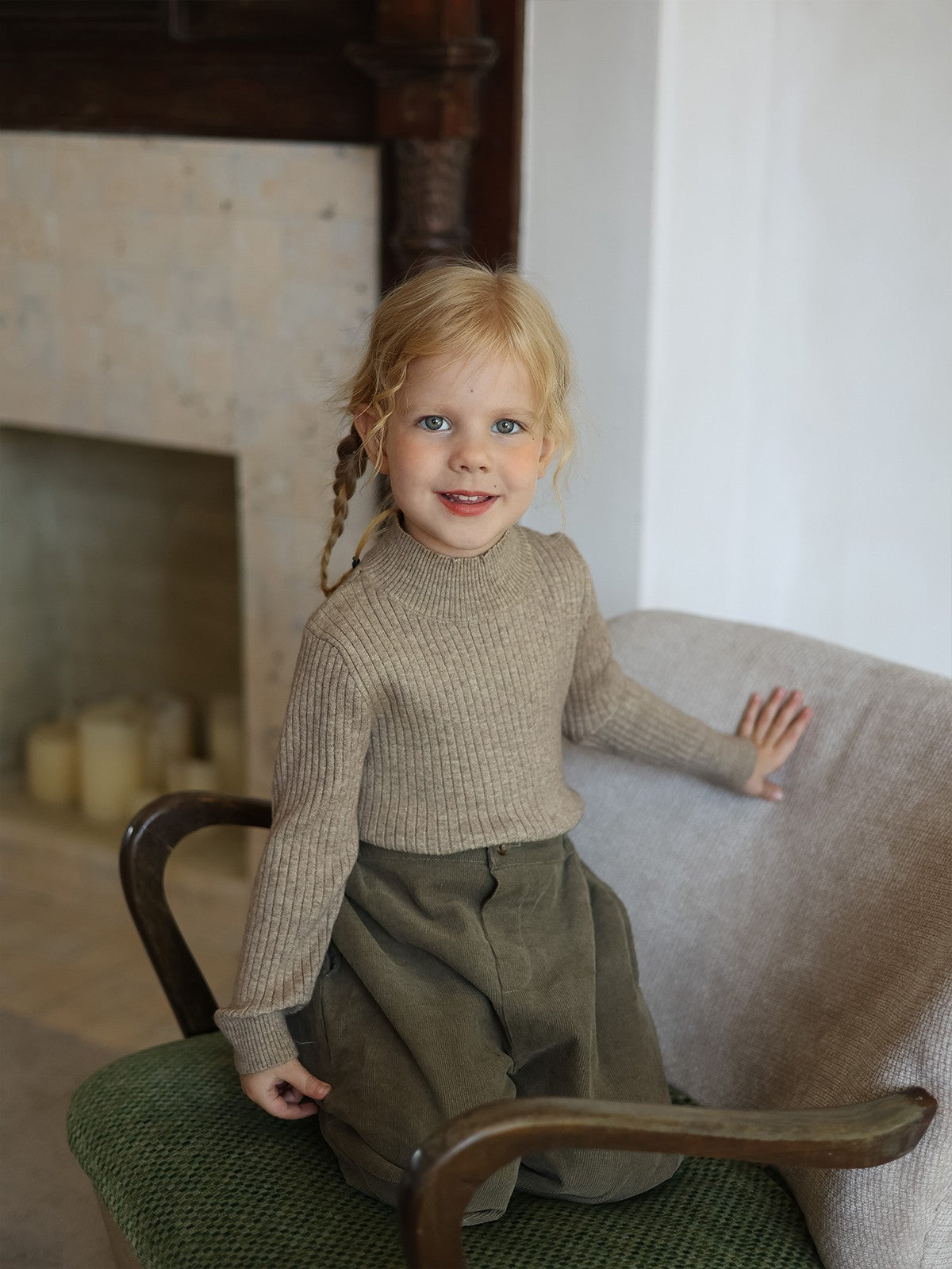 Girls Wear Children Spring And Autumn Fashion Half Turtleneck Sweater Baby Everything With A Trendy Knit Base Shirt