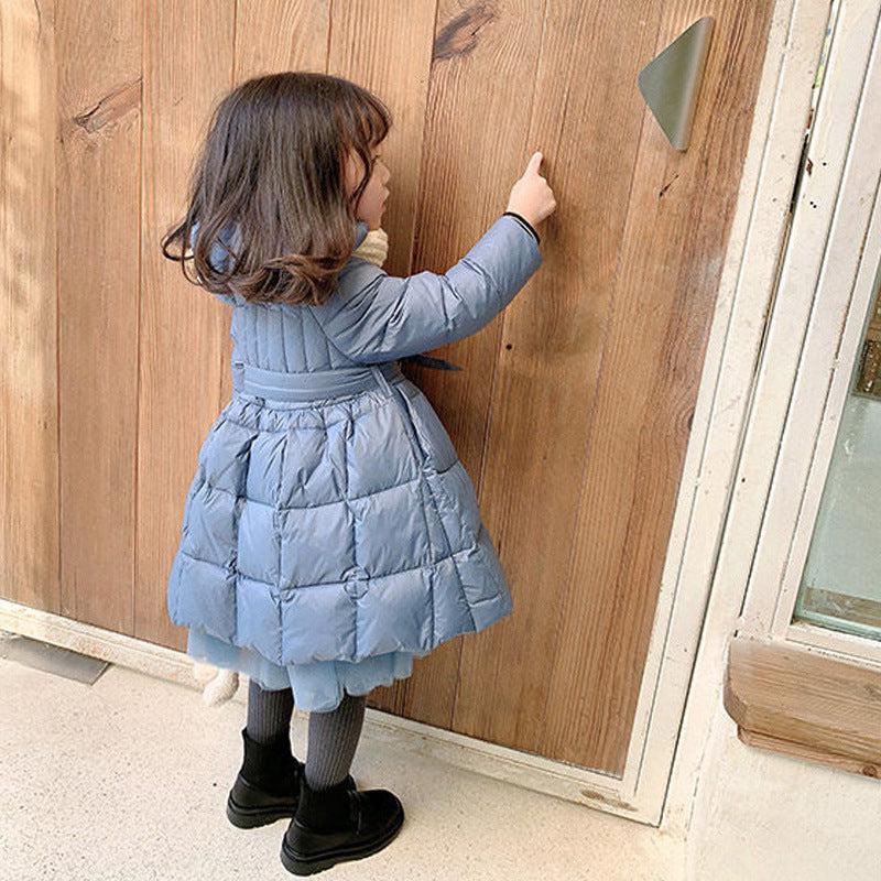 Children's Winter Clothes Little Girl's Mid-length Coat