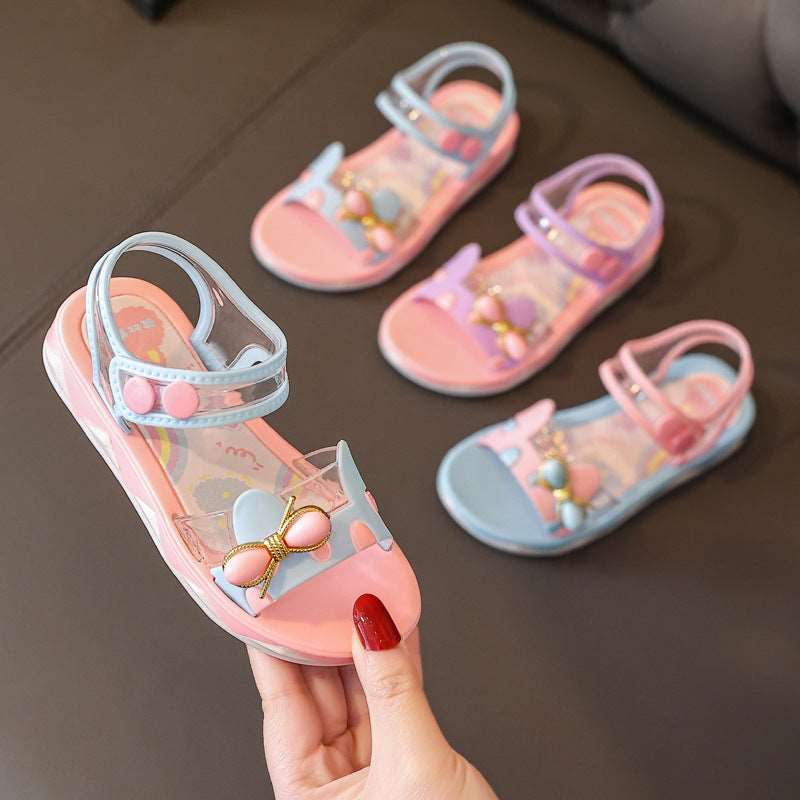 Girls Summer Princess Fashion Sandals Non-Slip Soft Sole