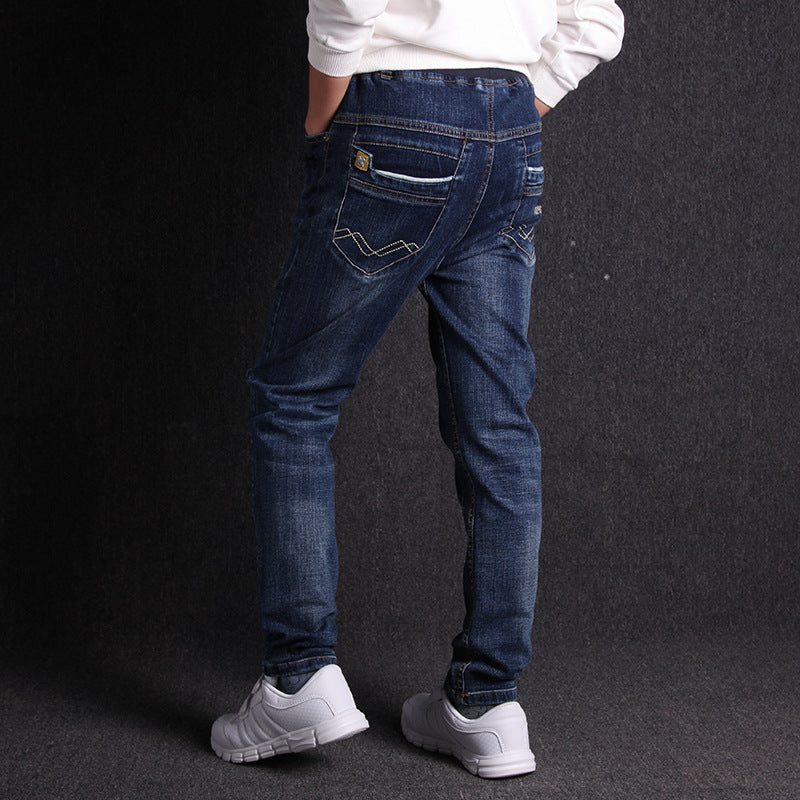 Boys Jeans New Product Micro Stretch Comfortable Black Pants - Tokcobstore