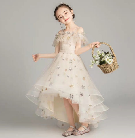 Princess Dress Girl Puffy Flower Piano Costumes