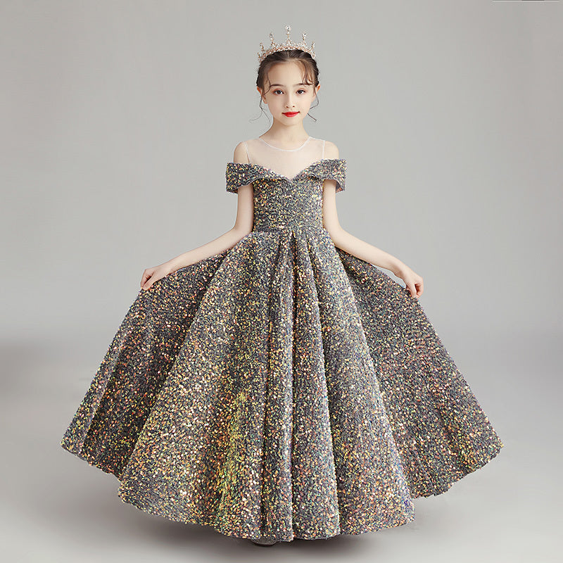 Birthday Princess Dress Little Girl Host High-end Piano Costumes - Tokcobstore