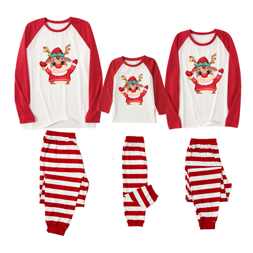 Fashion Simple Christmas Loungewear Pajamas Set