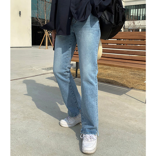 Jeans Boys Summer New Straight Loose Pants Korean Style Trend Blue Casual Trousers