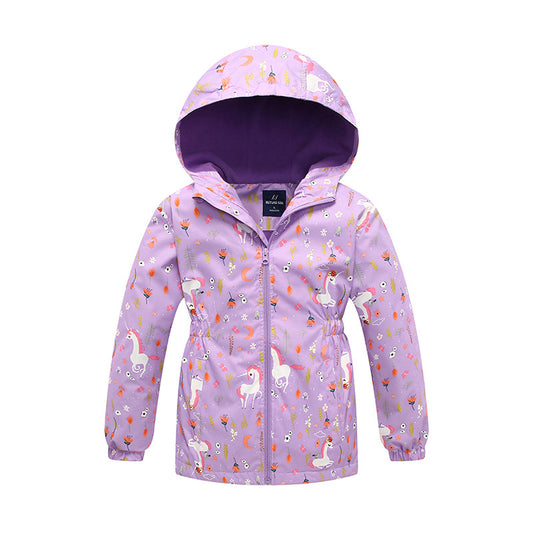 Mid-length Windbreaker Thickened Warmth Jacket Children's Style Jacket