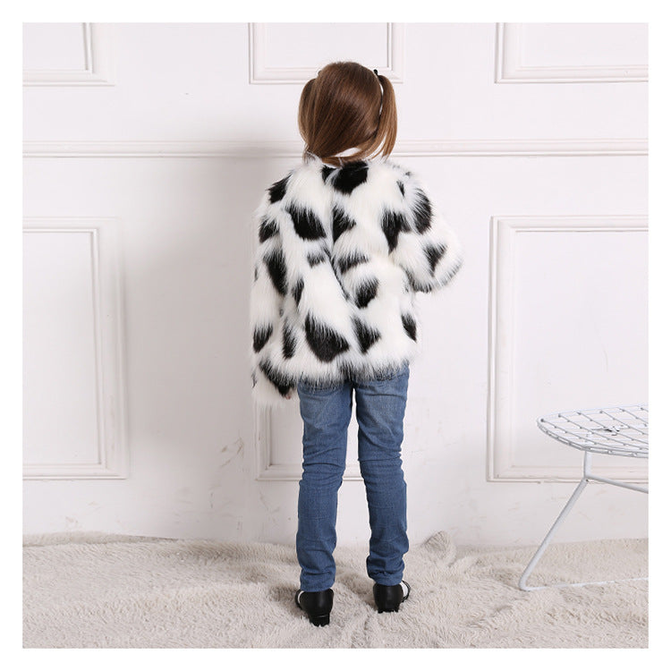 Faux Fur Coat For Girls In Autumn And Winter