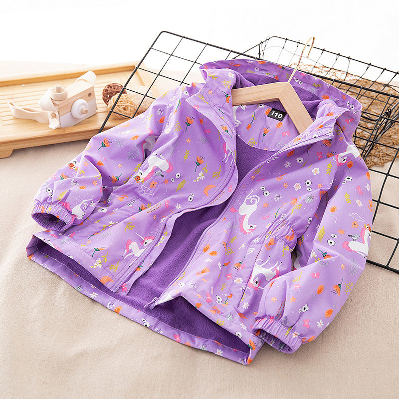 Mid-length Windbreaker Thickened Warmth Jacket Children's Style Jacket - Tokcobstore