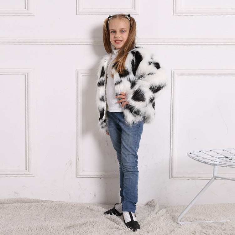 Faux Fur Coat For Girls In Autumn And Winter