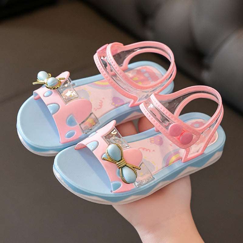 Girls Summer Princess Fashion Sandals Non-Slip Soft Sole